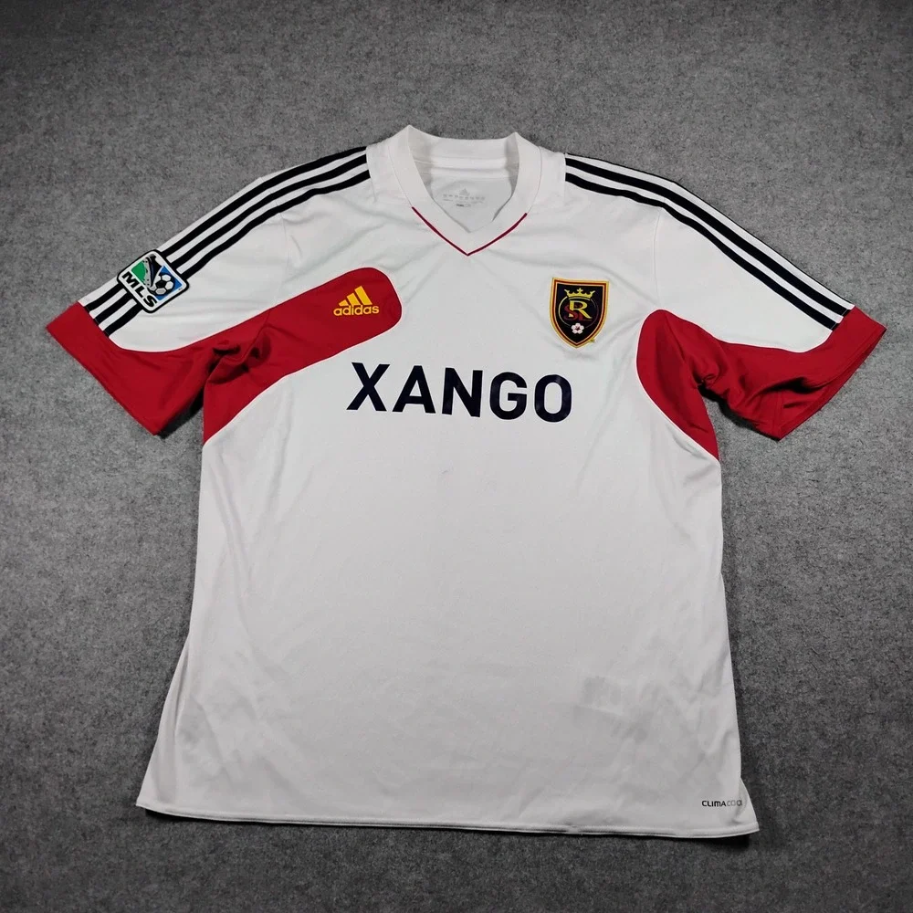 Adidas Real Salt Lake Away Jersey Soccer Kit MLS Xango White Red Men's XL